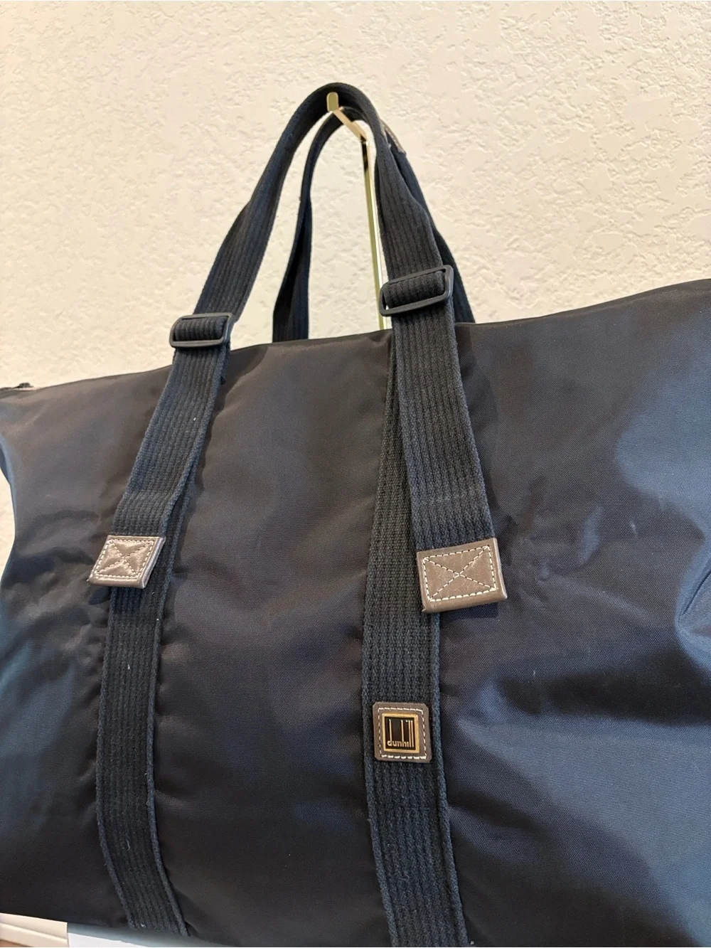 Dunhill Black Unisex Weekend Travel Tote Bag