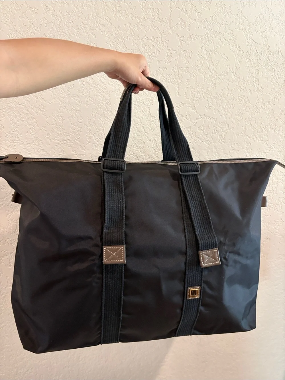 Dunhill Black Unisex Weekend Travel Tote Bag