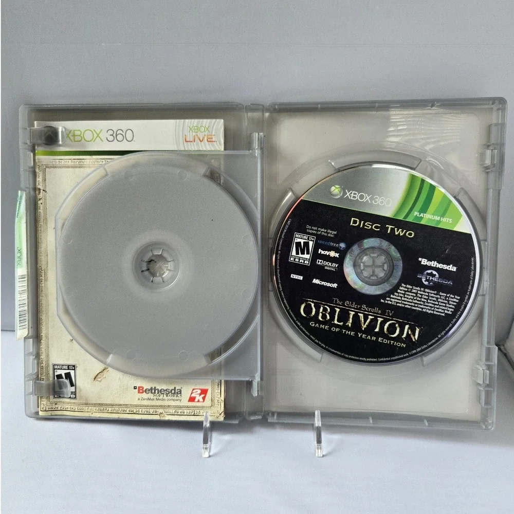 Elder‎ Scrolls IV 4 Oblivion GOTY - Xbox 360 - Complete CIB W/ Manual & Map!