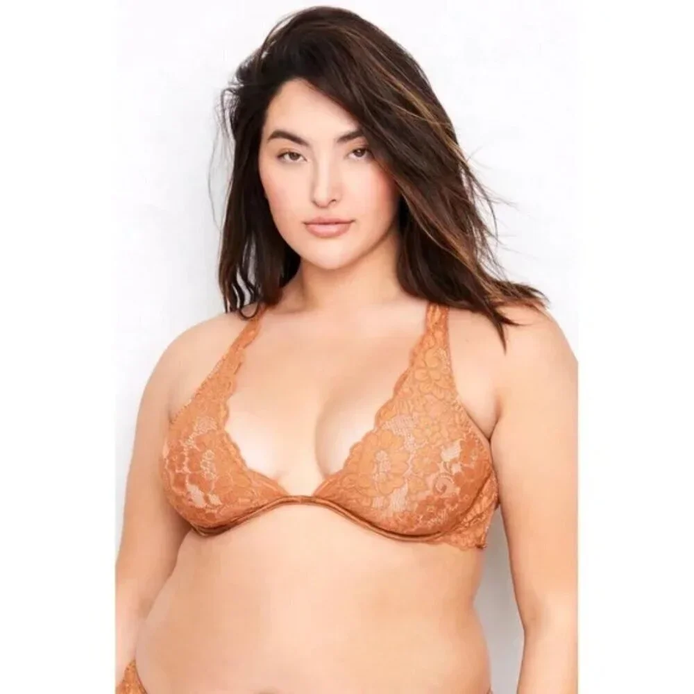 NWT $88 HAH 2Timer Lace Plunge Underwire Convertible Bra Brown Sugar Nude 28-36C