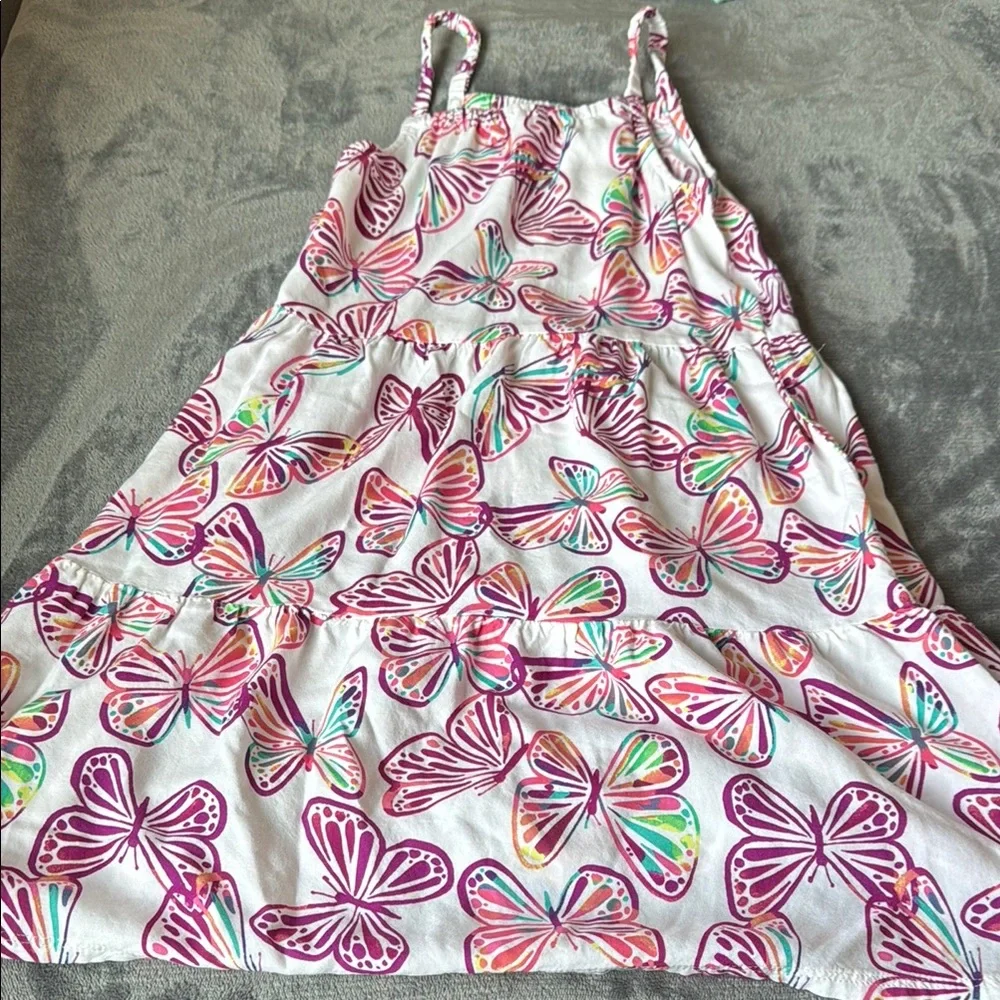 Converse and Butterfly Print Kids Dress - Multicolor - size 8-10 and 7