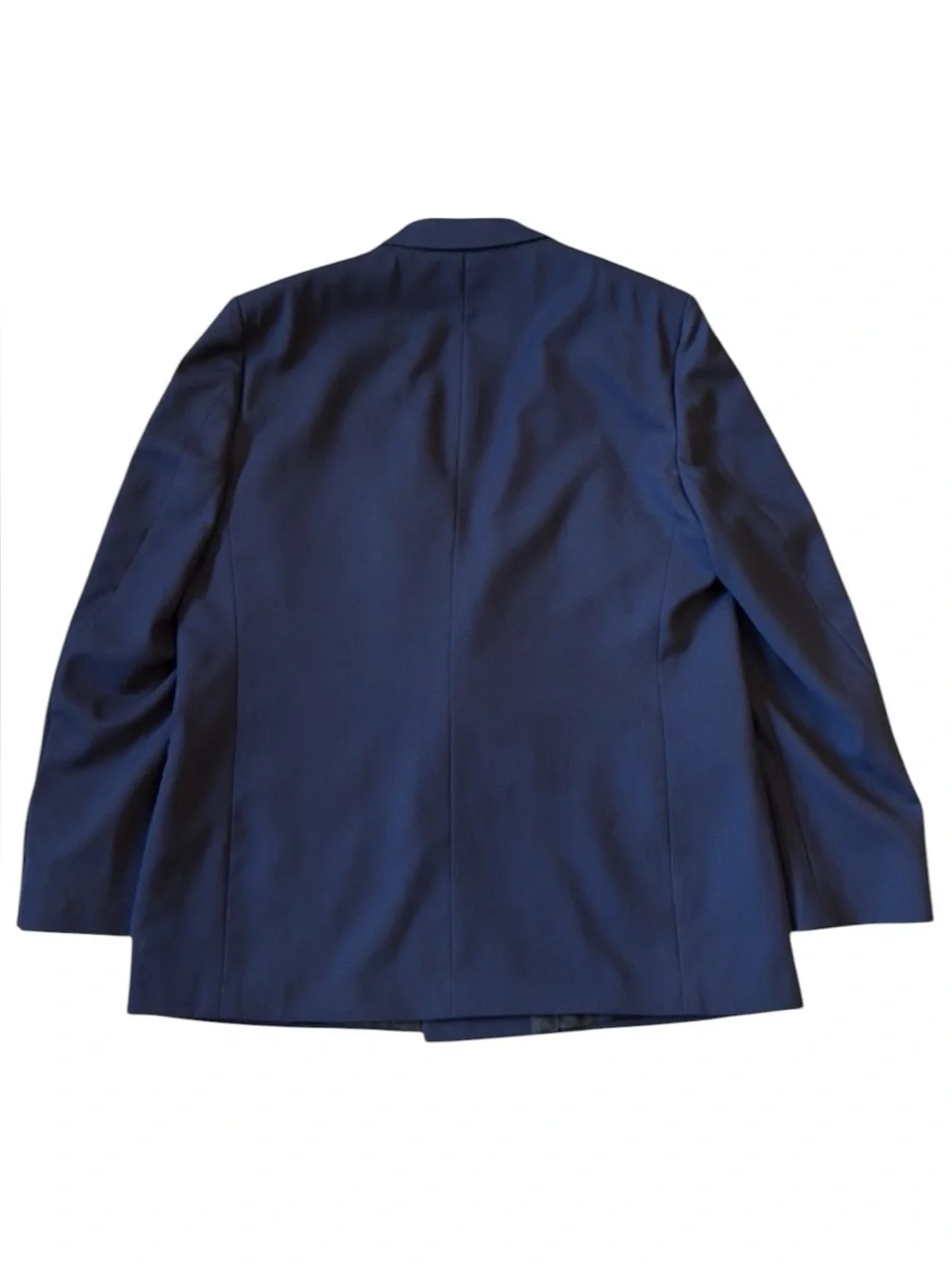 Vintage Pierre Cardin 44S Navy Blue Wool Blazer Double Breasted Gold Buttons USA