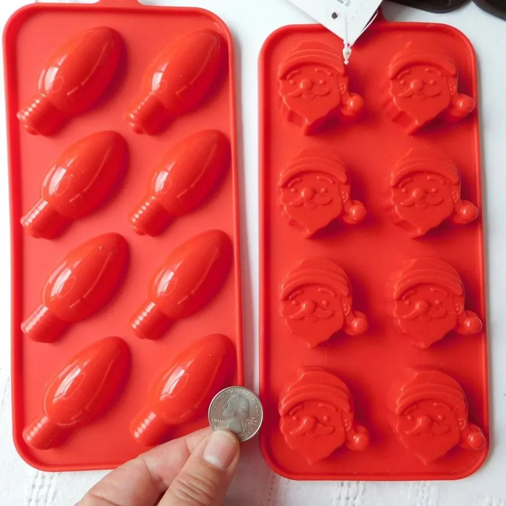 Silicone Mold Candy Crafts Lot of 9 Halloween Christmas Baking Jello Soaps Craft