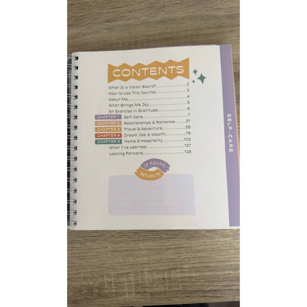 Studio Oh! Vision Board‎ Journal 7x8 Guided Workbook 128 Pages Spiral Hardcover