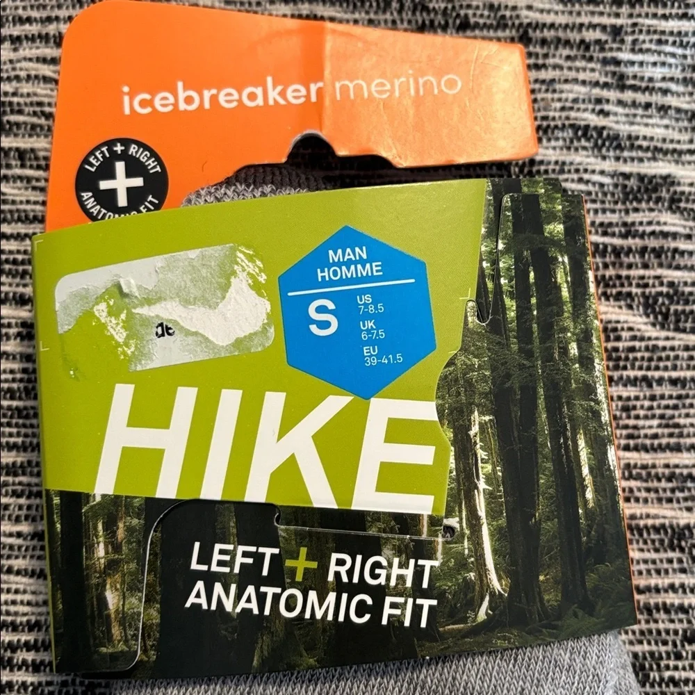 NWT Icebreaker Merino Wool Mens Small Anatomic Hiking Socks