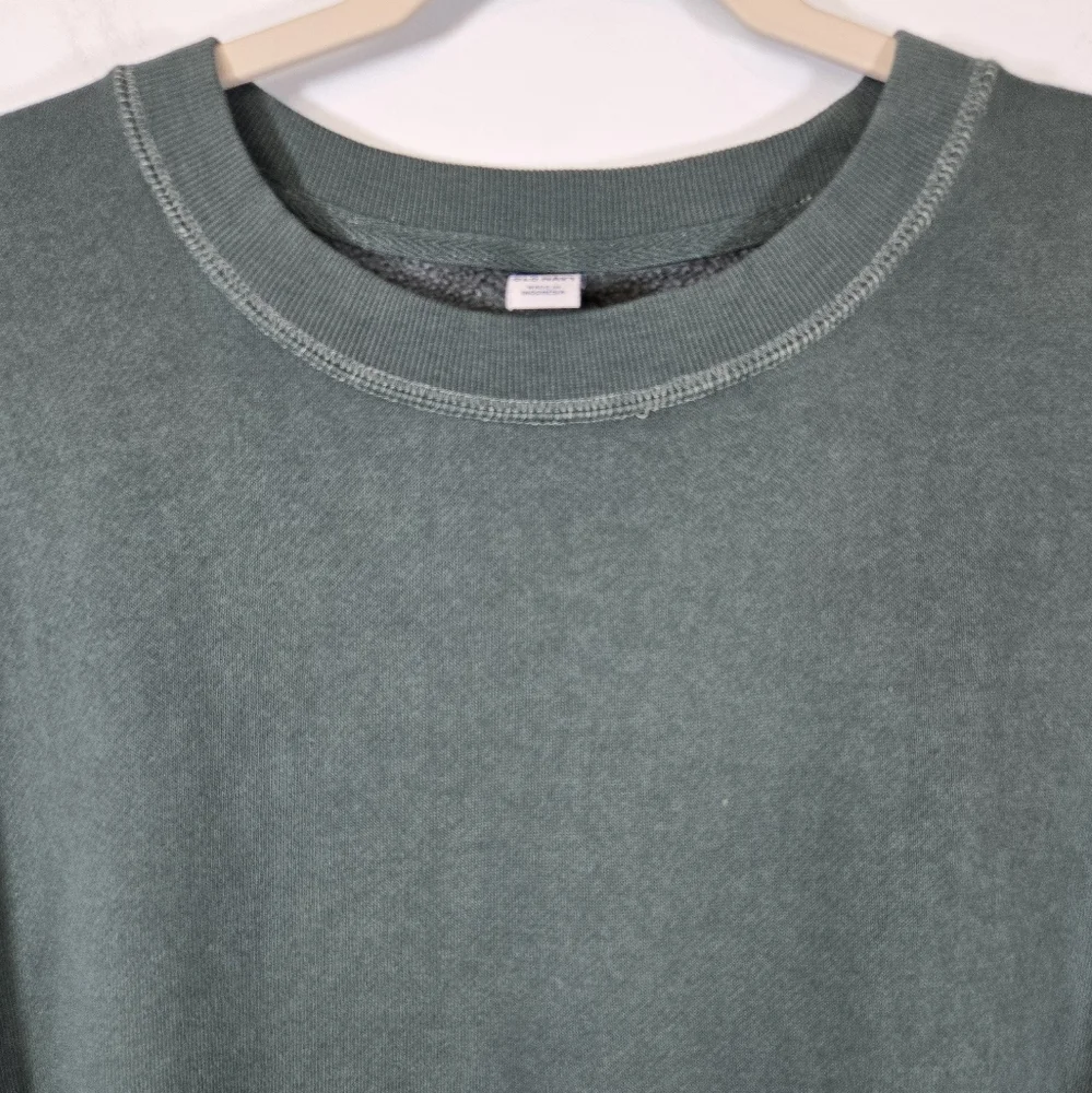 Old Navy Women’s Green Oversized Tunic Sweatshirt Size Medium Cozy Casual‎ Top
