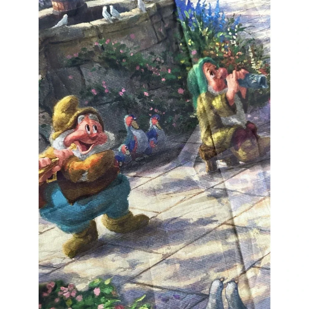 Snow White Dancing In The Sunlight Fabric Panel Disney X Thomas Kinkade Studios
