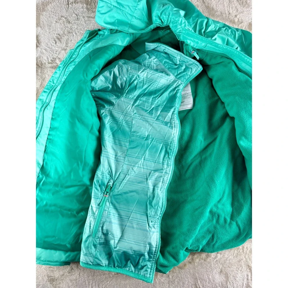 Champion Girls 3-in-1 Reversible System Winter Jacket Green‎ Hooded XL 14-16 NEW