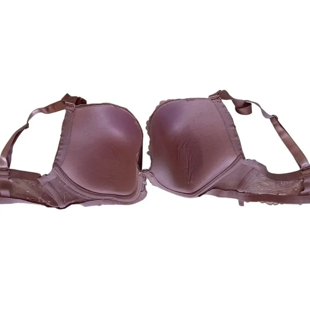 Parisian Intimates Lavender Lace Underwire Bra, Padded, Size 38DD