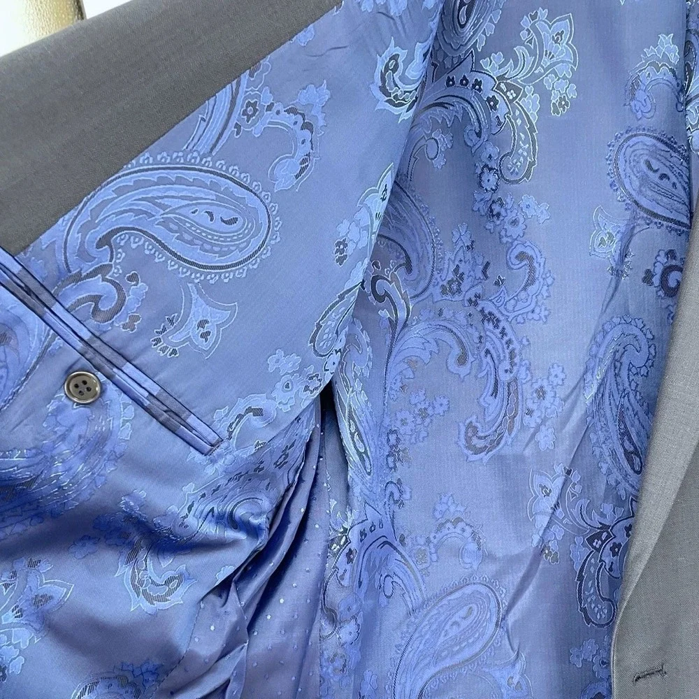 Ted Baker Endurance London Mens‎ 46L Wool Blend Blue Blazer Jacket Sport Coat
