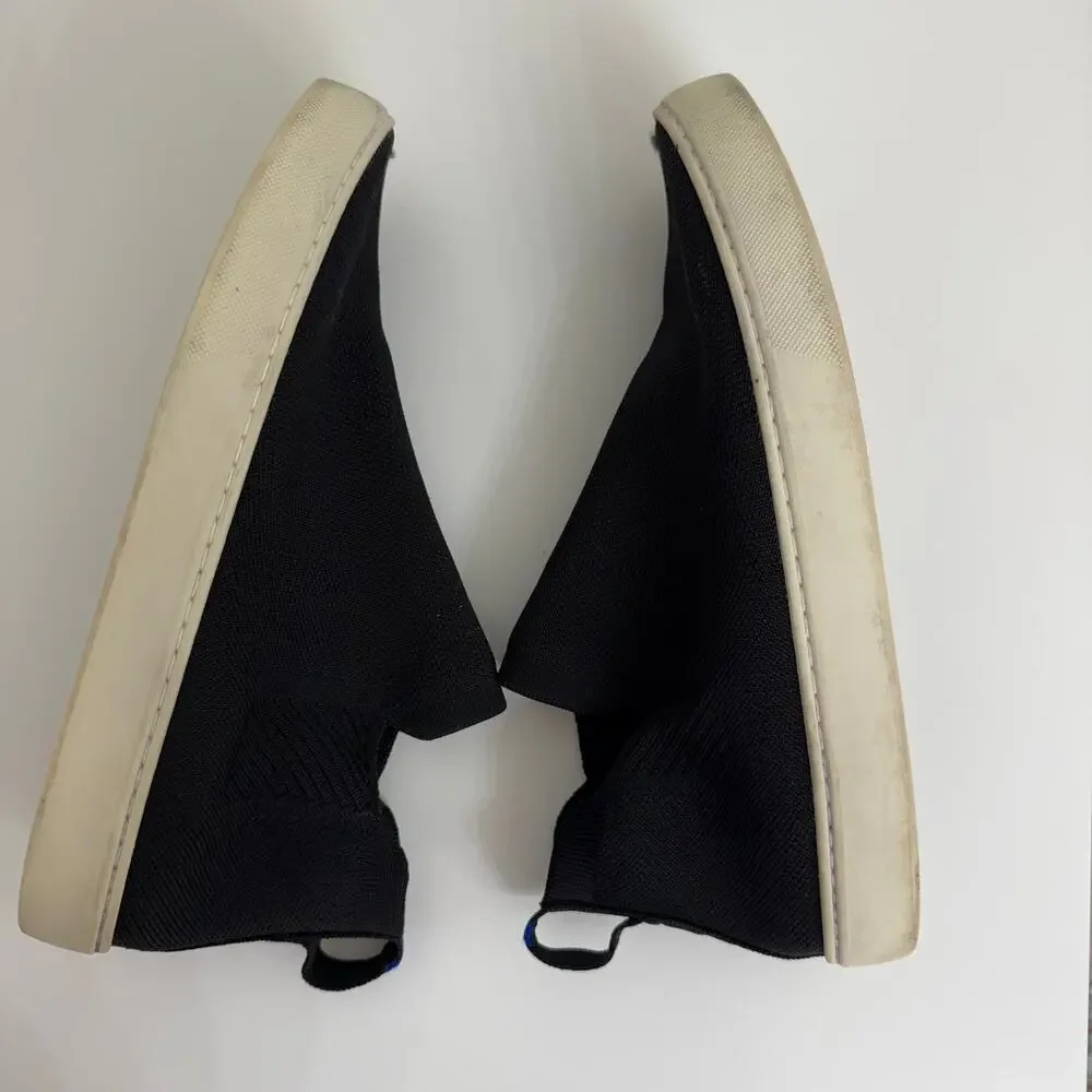 Rothy's The Chelsea Boot Black Sz 10 Slip On Washable Knit Casual Comfort