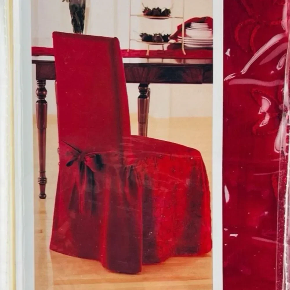 Chair Covers Target Red Floral Embroidered Fits up to 42