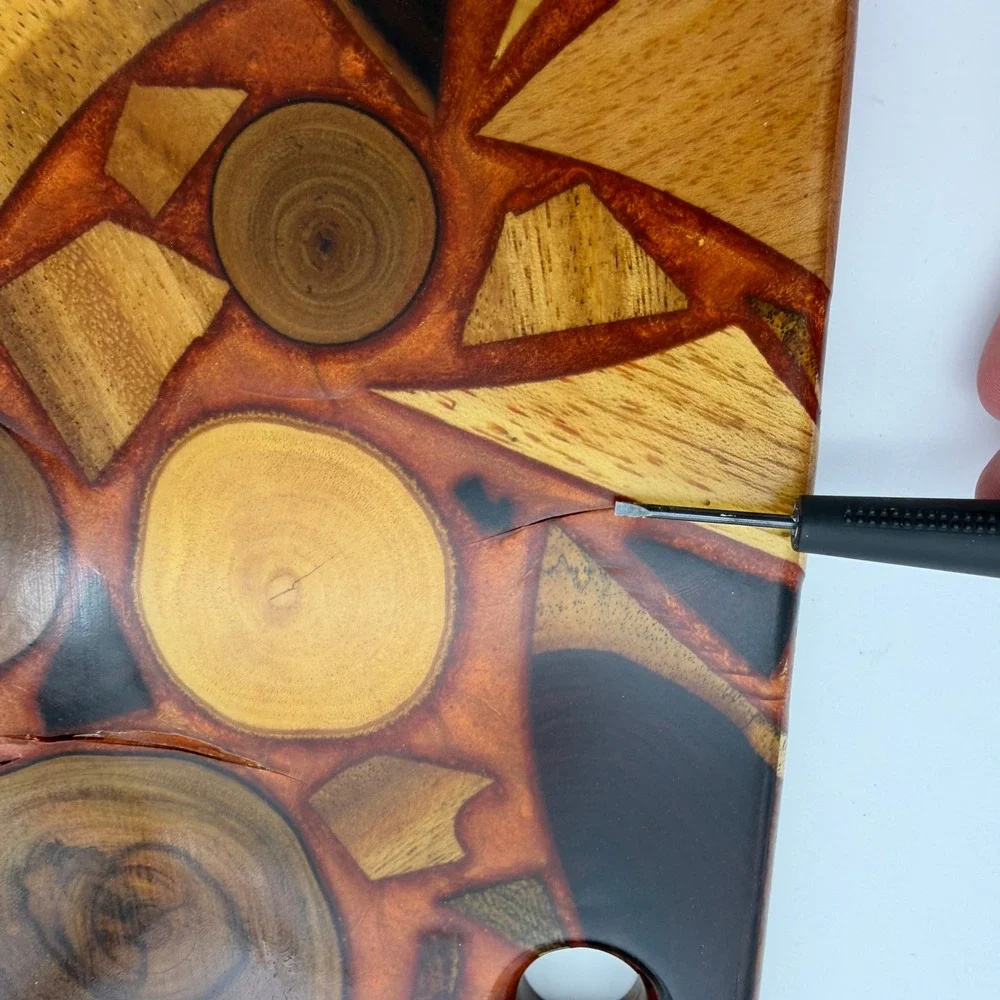 Chaverri Store Artisan Wood Resin Mosaic Cutting Board Serving Tray Costa Rica