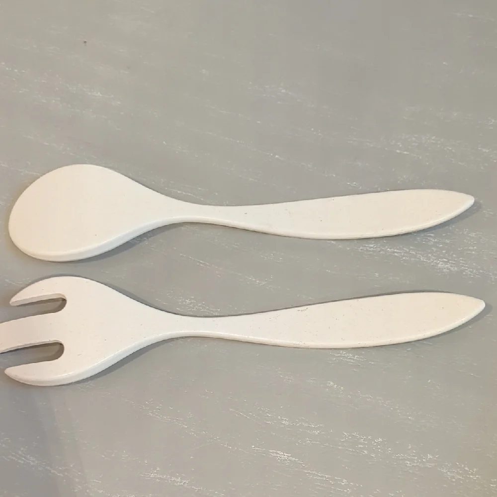 Anthropologie Salad Servers Set Melamine Monsterra Tropical Leaf‎ Print