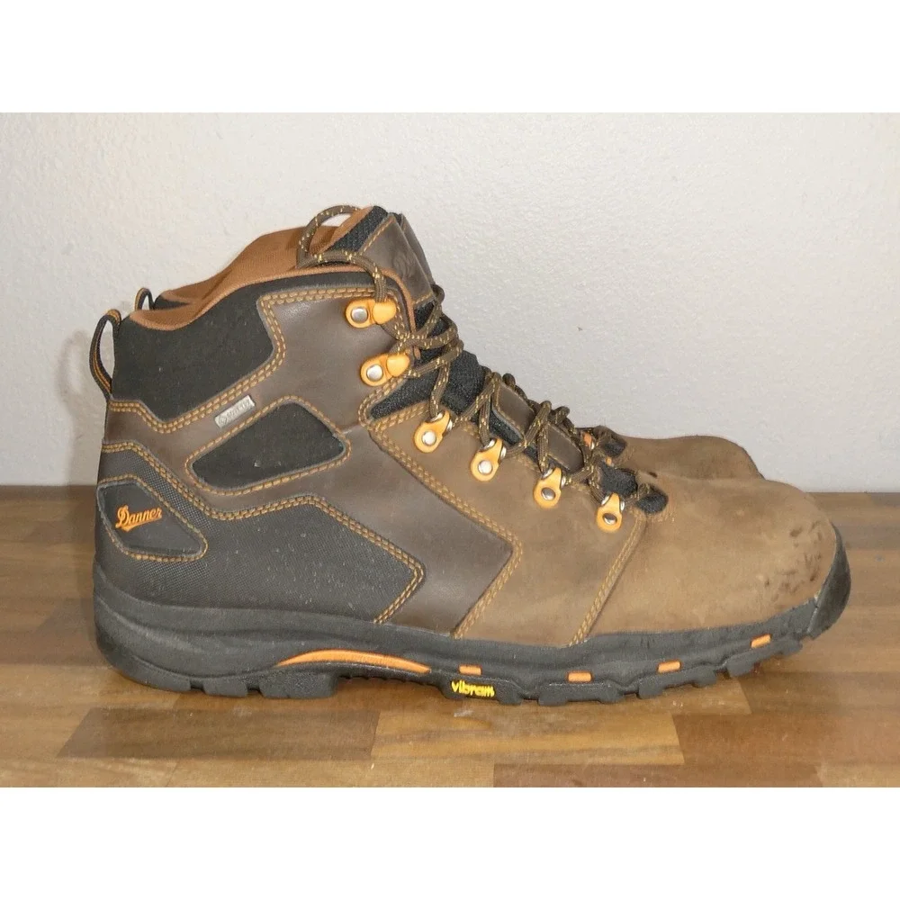 Danner Vicious 13860 Gore-Tex Vibram Work Boots‎ Men 14 Brown Comp Toe EH ASTM