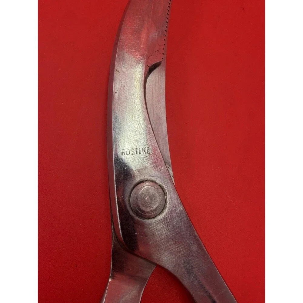 Vintage Rostfrei Stainless Steel Kitchen Poultry Shears Scissors Metal Chicken