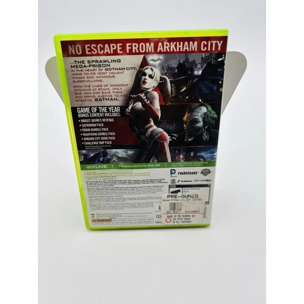 Batman: Arkham City Game of the Year Edition ( Xbox 360, 2012) No Manual Works