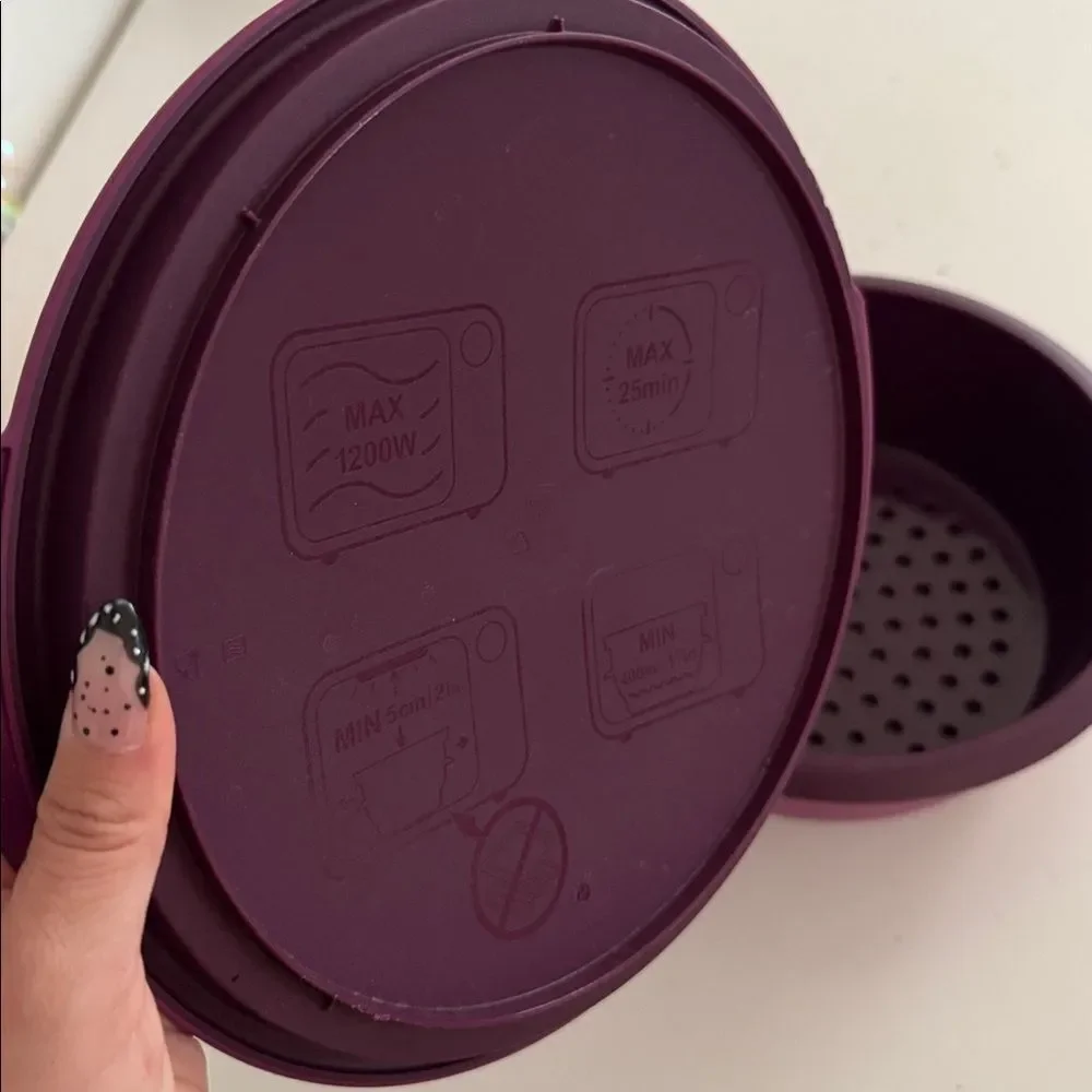 Tupperware Purple 4 Piece Smart Steamer EUC