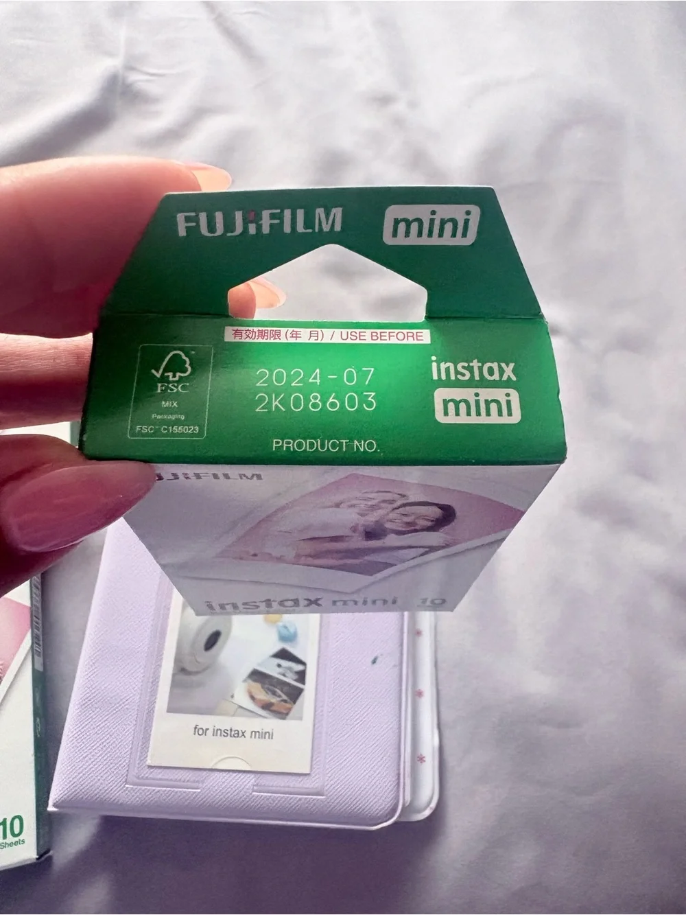 Fujifilm Instax Mini Photo Album - Light Lavender and White