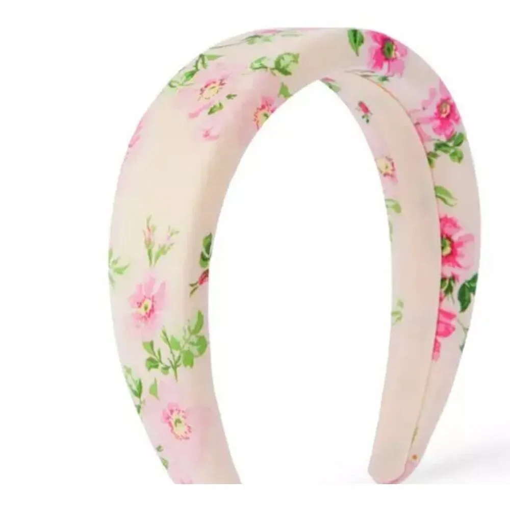 Janie and Jack pastel pink floral padded headband NWOT size one size