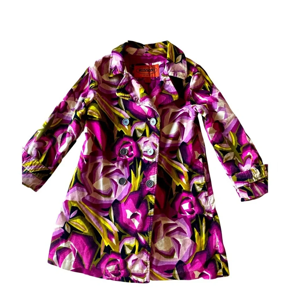 Missoni Vibrant Pink and  girls coat  Jacket winter  T 4/5