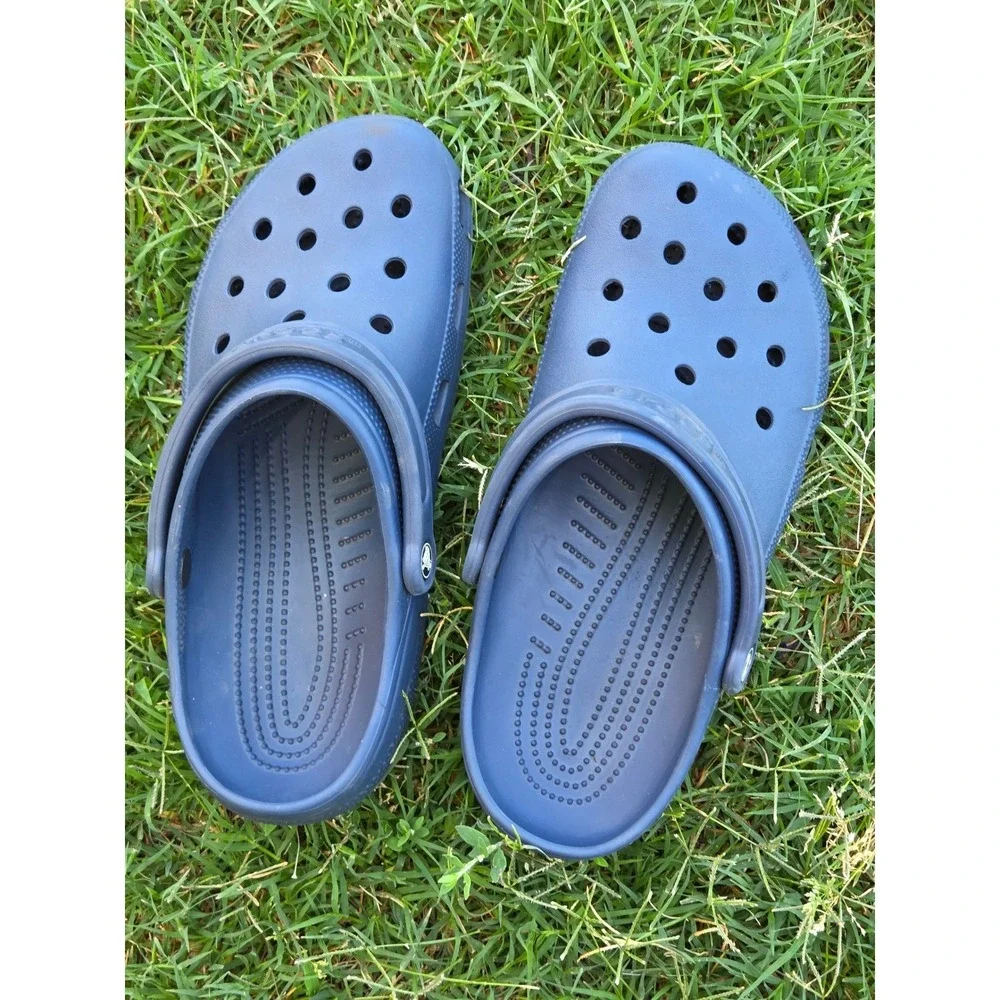Crocs Classic Clog Navy Blue Mens 10 Womens 12 Slip On Comfort Shoes 10001-410