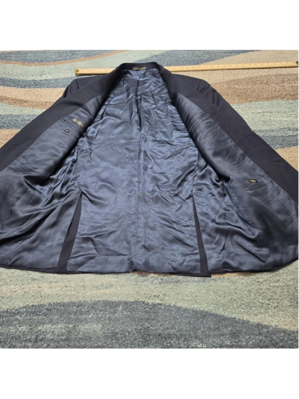 Corneliani Jacket 46L Black 100% Virgin Wool Italy Tailored Mens