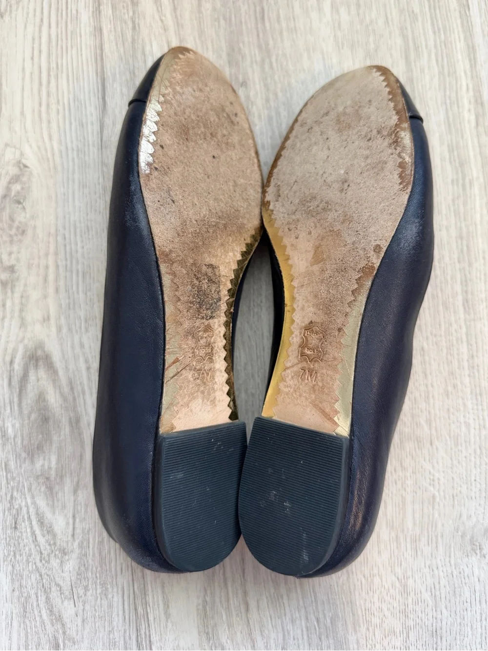 Tory Burch - Women's Navy Blue Benton Patent & Leather - Ballet Flats w/ Dustbag