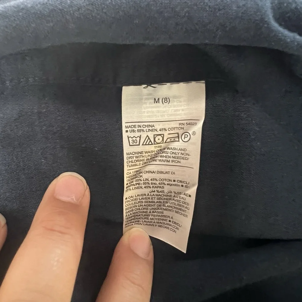 Old Navy‎ Boys Size 8 Medium Navy Button Down Short Sleeve Shirt Pocket Collared