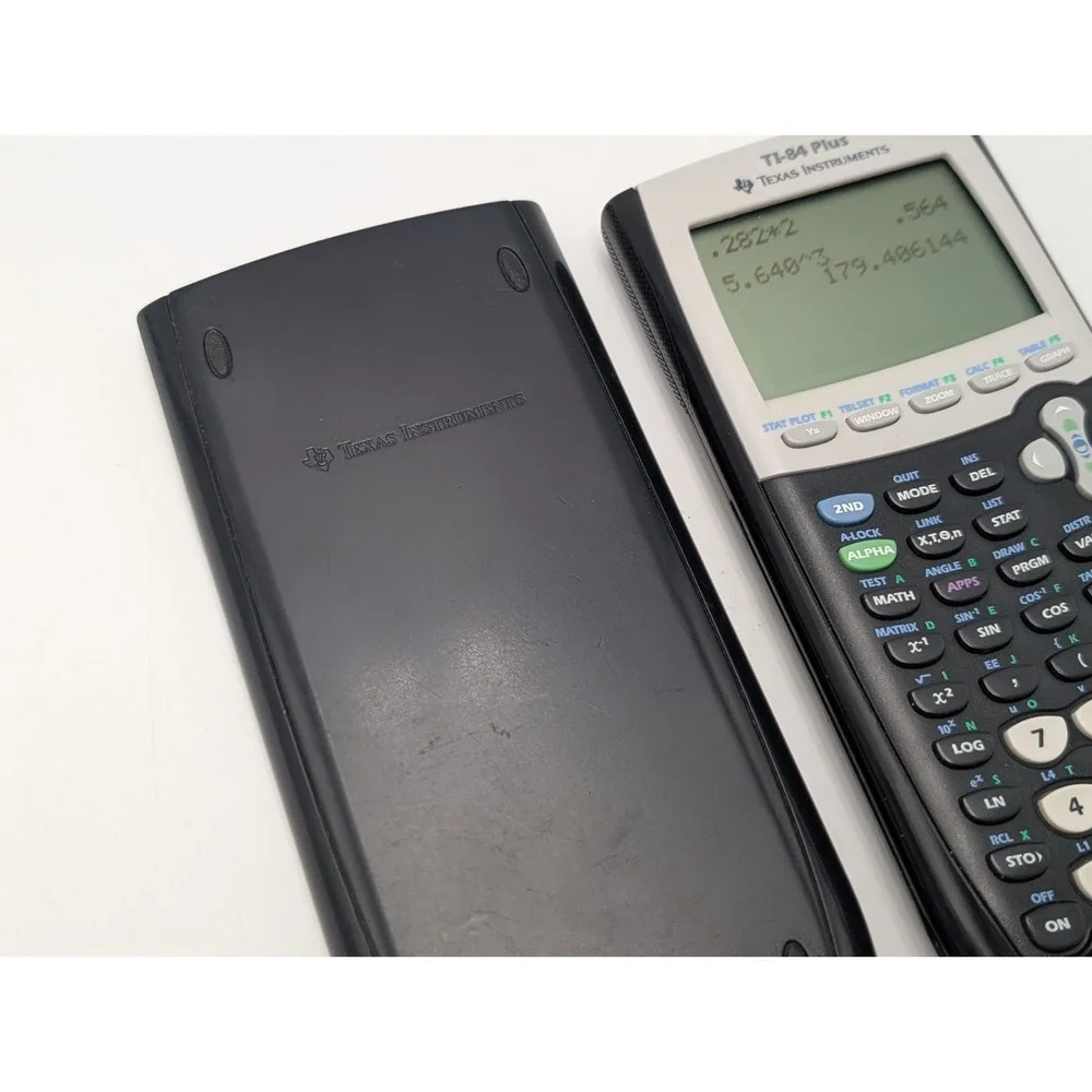 Texas Instruments TI-84 Plus Graphing Calculator +Slip Cover Tested