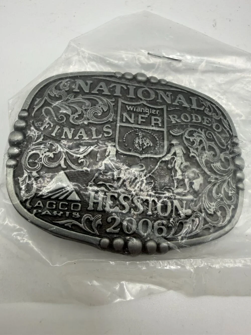 Vintage 2006 Hesston National Finals Junior Rodeo Belt Buckle