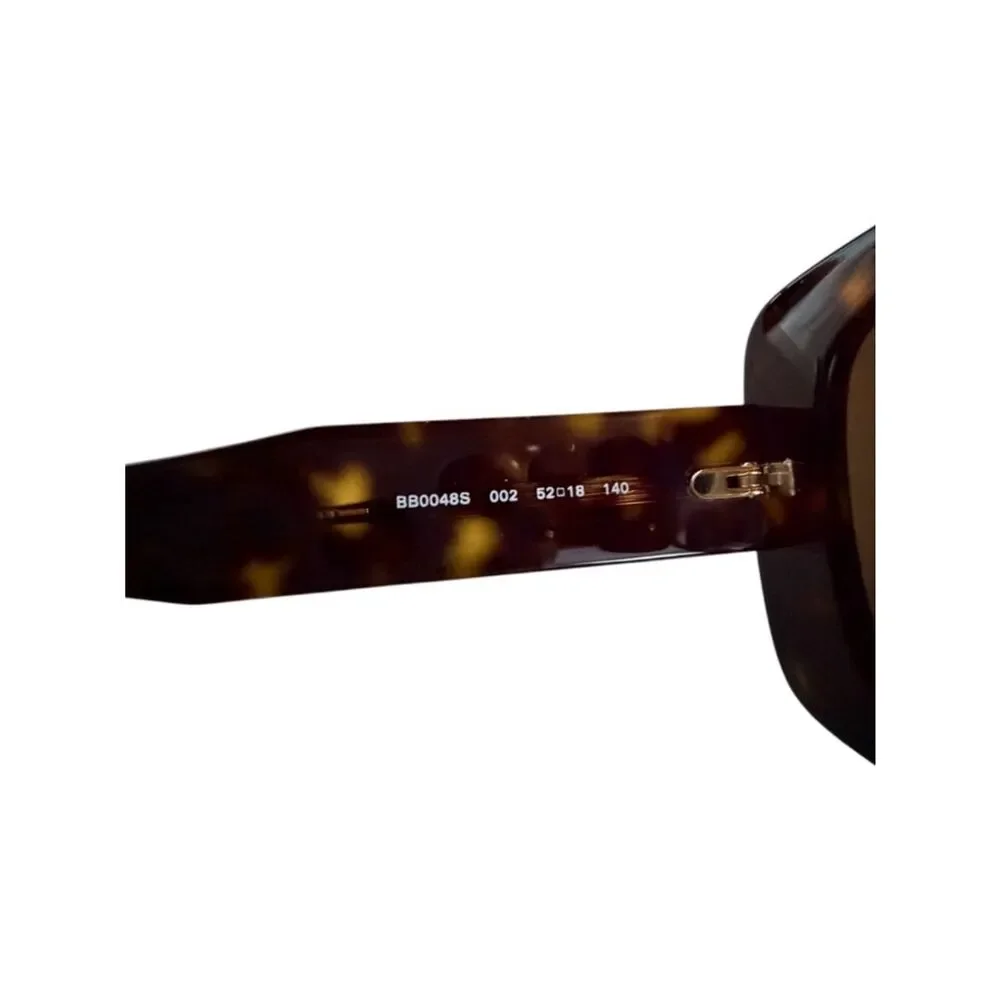 NWOT Balenciaga BB0048S Havana Tortoise Shell Rectangle Square Sunglasses
