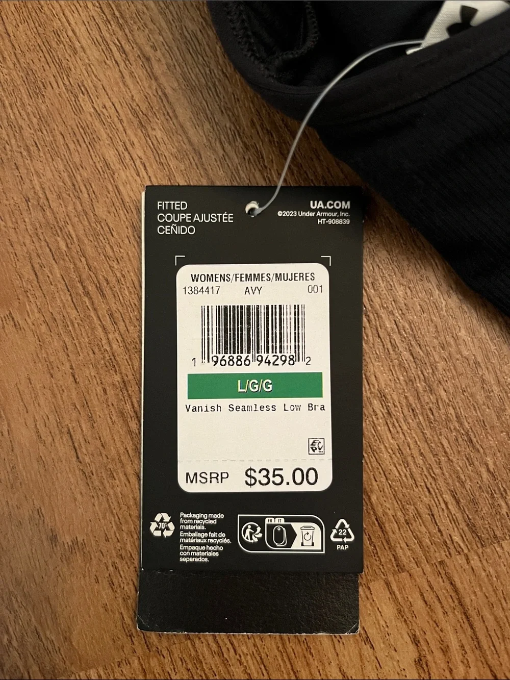 NWT Under Armour Vanish Seamless Low Bra