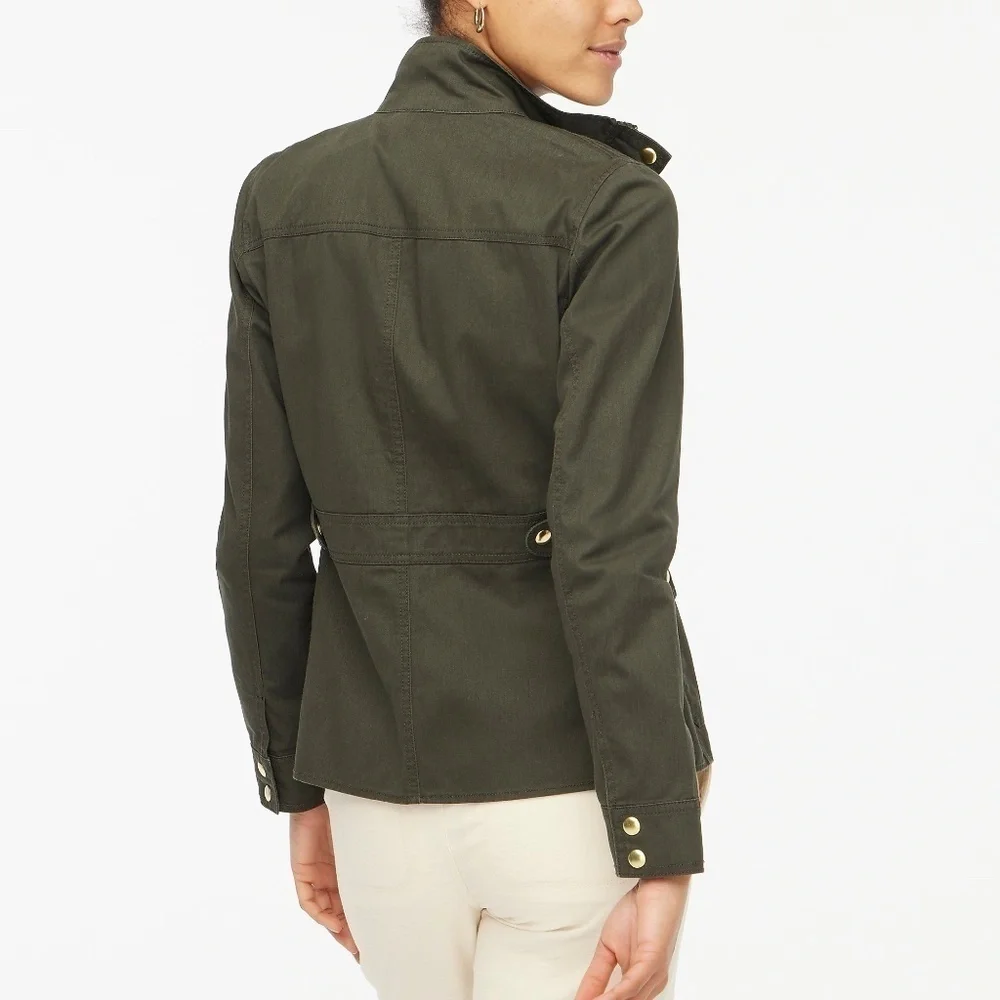 J Crew Resin-coated twill field jacket size XS