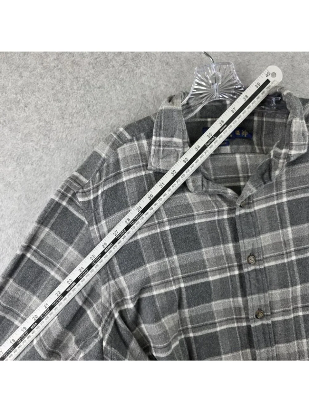 Polo Ralph Lauren Shirt Mens 2XL Gray Plaid Long Sleeve Button Up Pony Logo