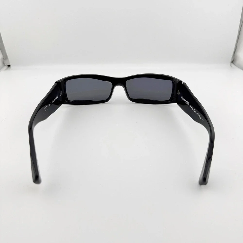 Alain Mikli‎ Y2K Rhinestone Rectangle Sunglasses Women Black Cat 3