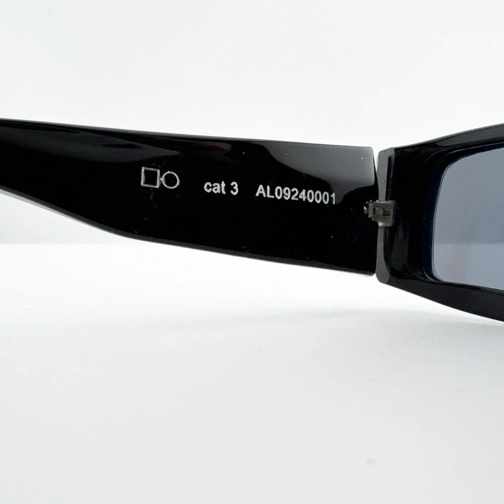 Alain Mikli‎ Y2K Rhinestone Rectangle Sunglasses Women Black Cat 3