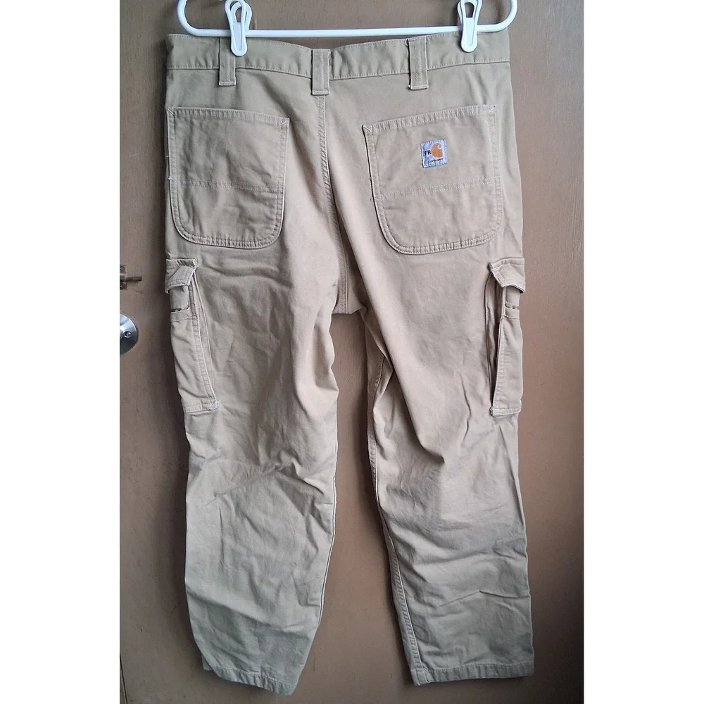 Carhartt FR Relaxed Fit Carpenter Pants Tan‎ 36x30 EUC