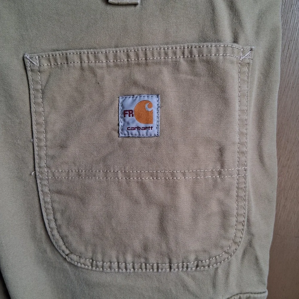 Carhartt FR Relaxed Fit Carpenter Pants Tan‎ 36x30 EUC