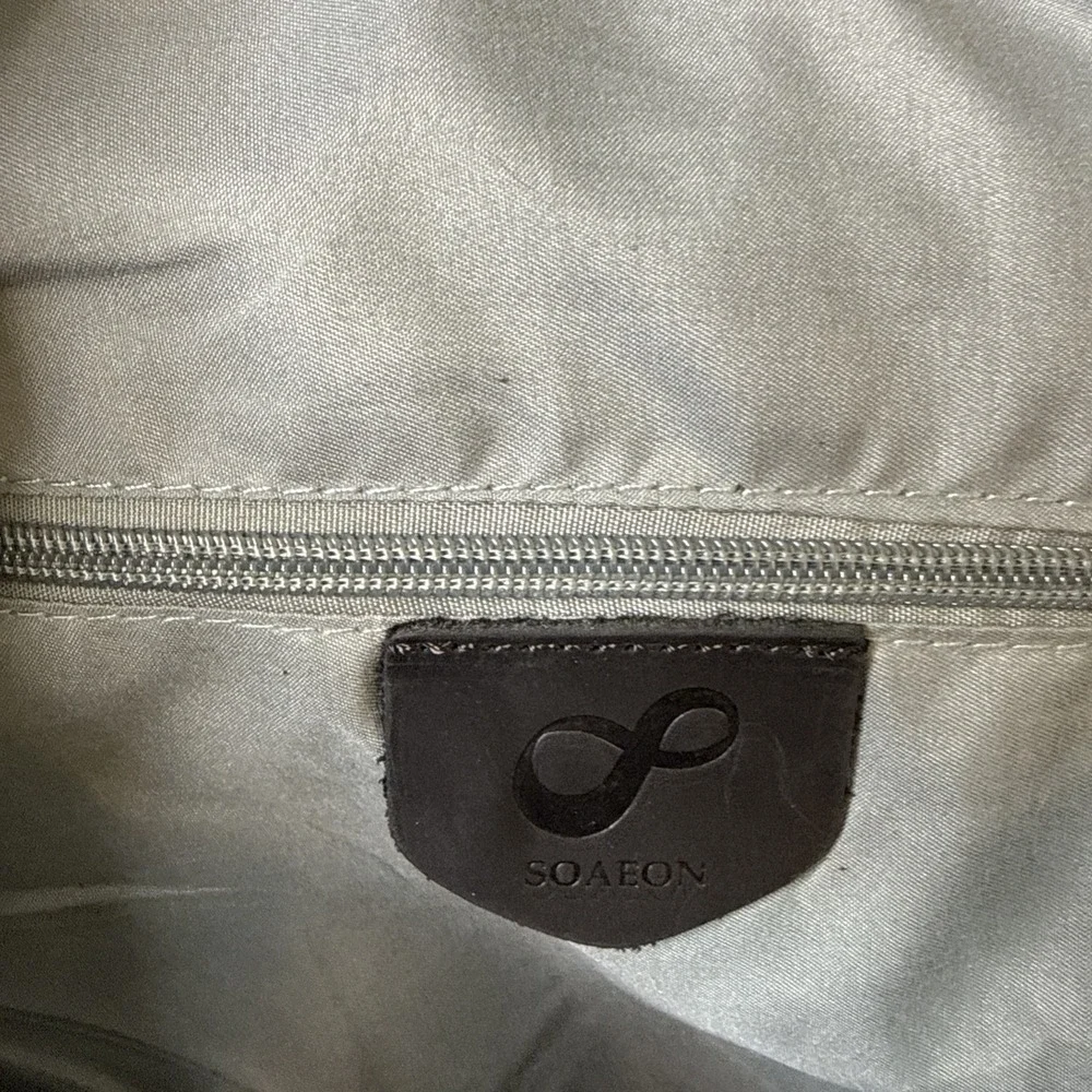 Soaeon‎ Duffle Bag Waterproof Canvas With Genuine Leather