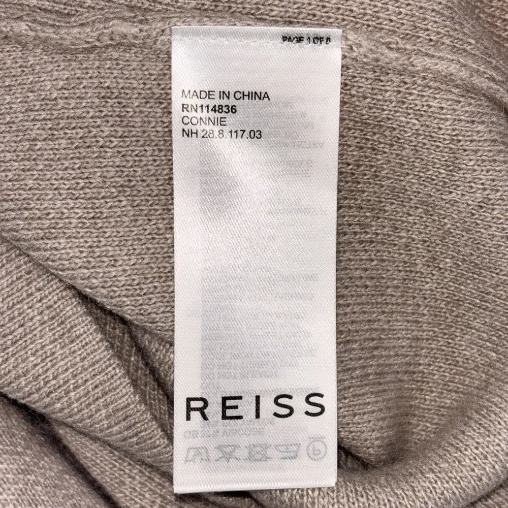 Reiss Connie Knit‎ Pencil Skirt Medium Beige Wool/Alpaca Blend Pockets EUC