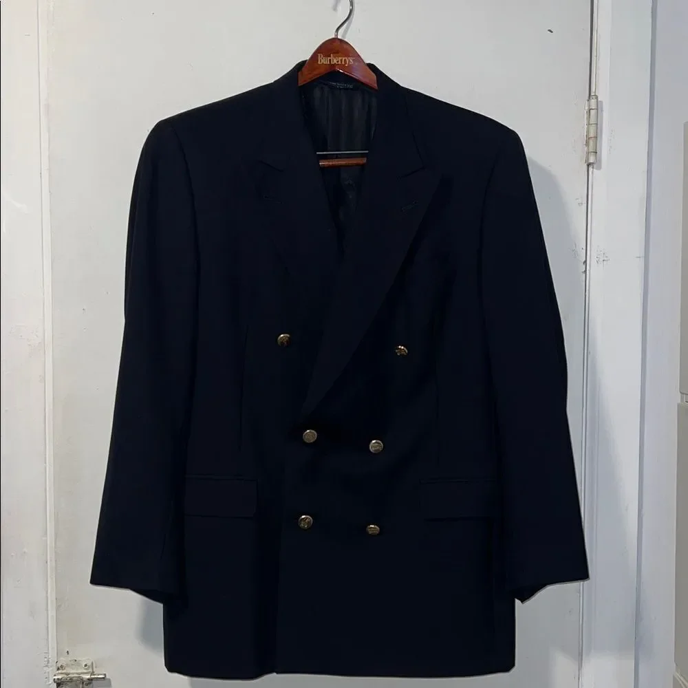 BURBERRY Black Wool Blazer-41R