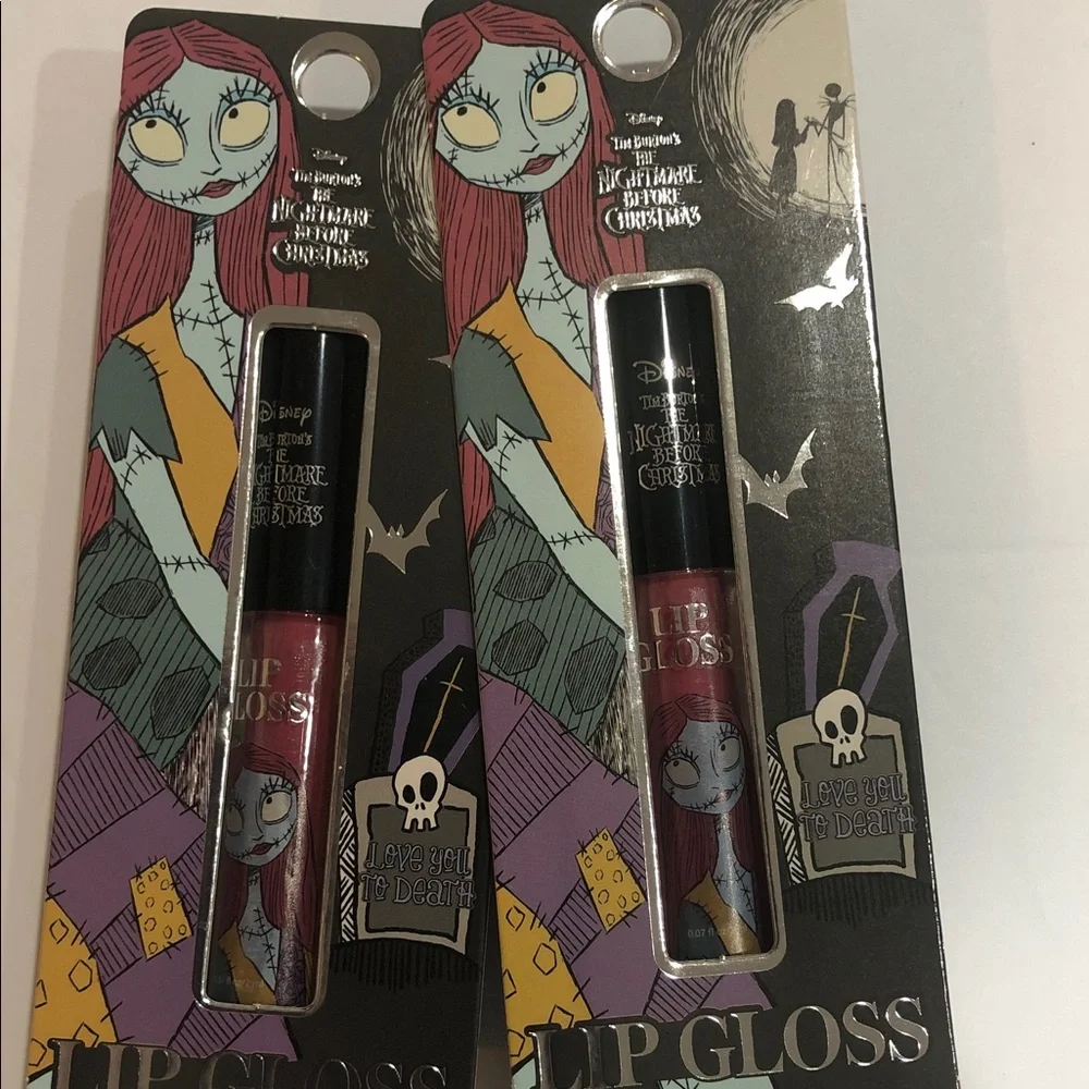 Disney’s‎ Tim Burton Nightmare Before Christmas Sally and Jack lip gloss set new