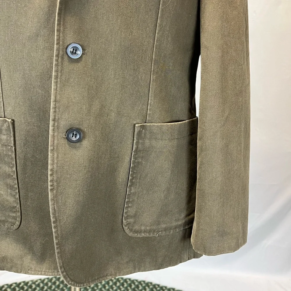 VINTAGE 100% cotton duck men’s‎ blazer sports jacket coat St. John’s bay neutral