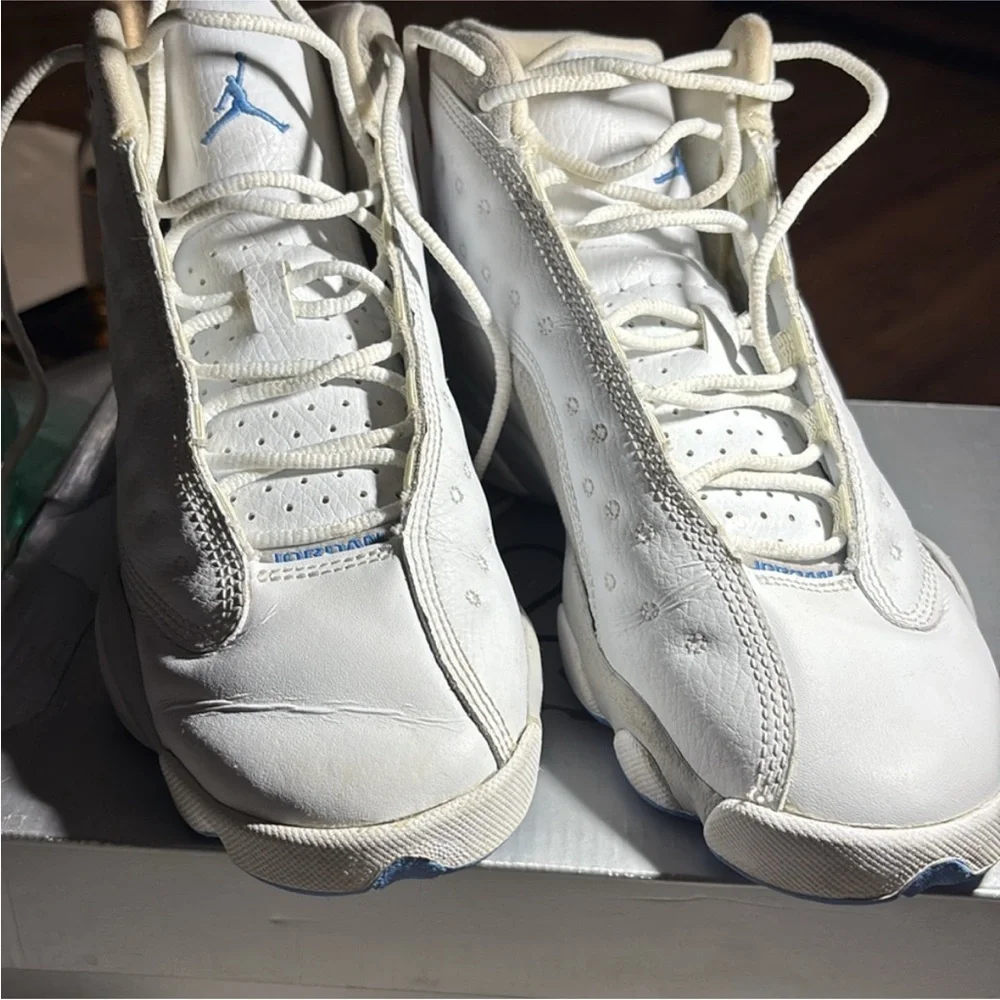 Nike Air Jordan 13 Retro Sz‎ 5.5y UNC White Flint Neutral Grey
