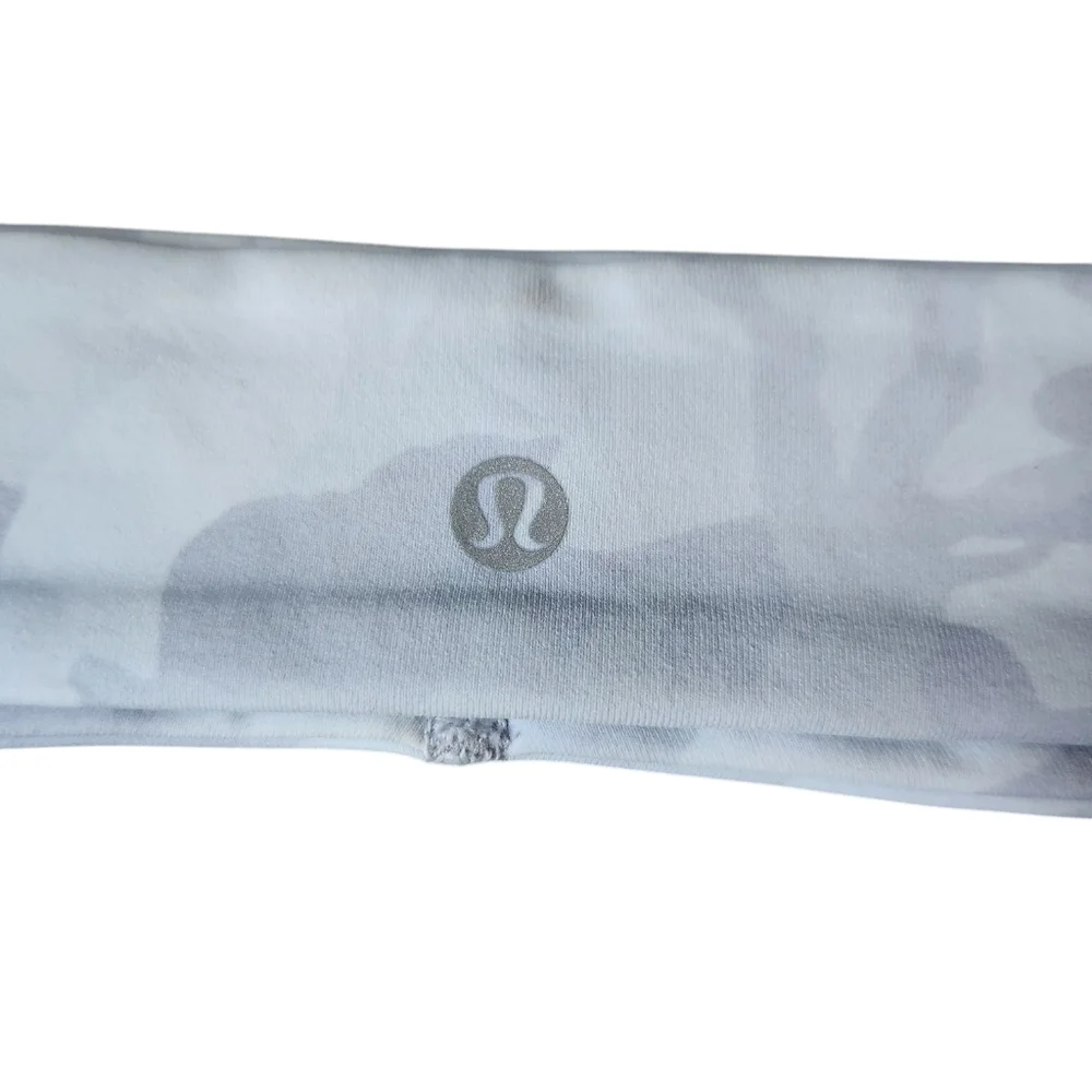 Lululemon Fly Away Tamer Headband Incognito Camo Alpine White Multi