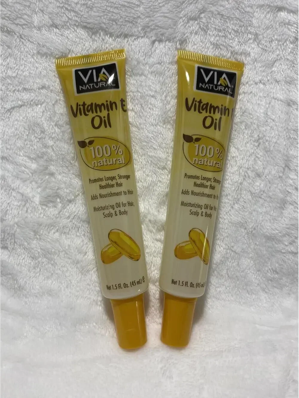 Via Natural 100% Natural Vitamin E Oil 1.5 Fl Oz -2 tubes