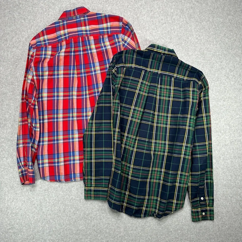Ralph Lauren Kids Plaid Button Down Shirts Bundle XL 18-20 Red‎ Blue Green Navy