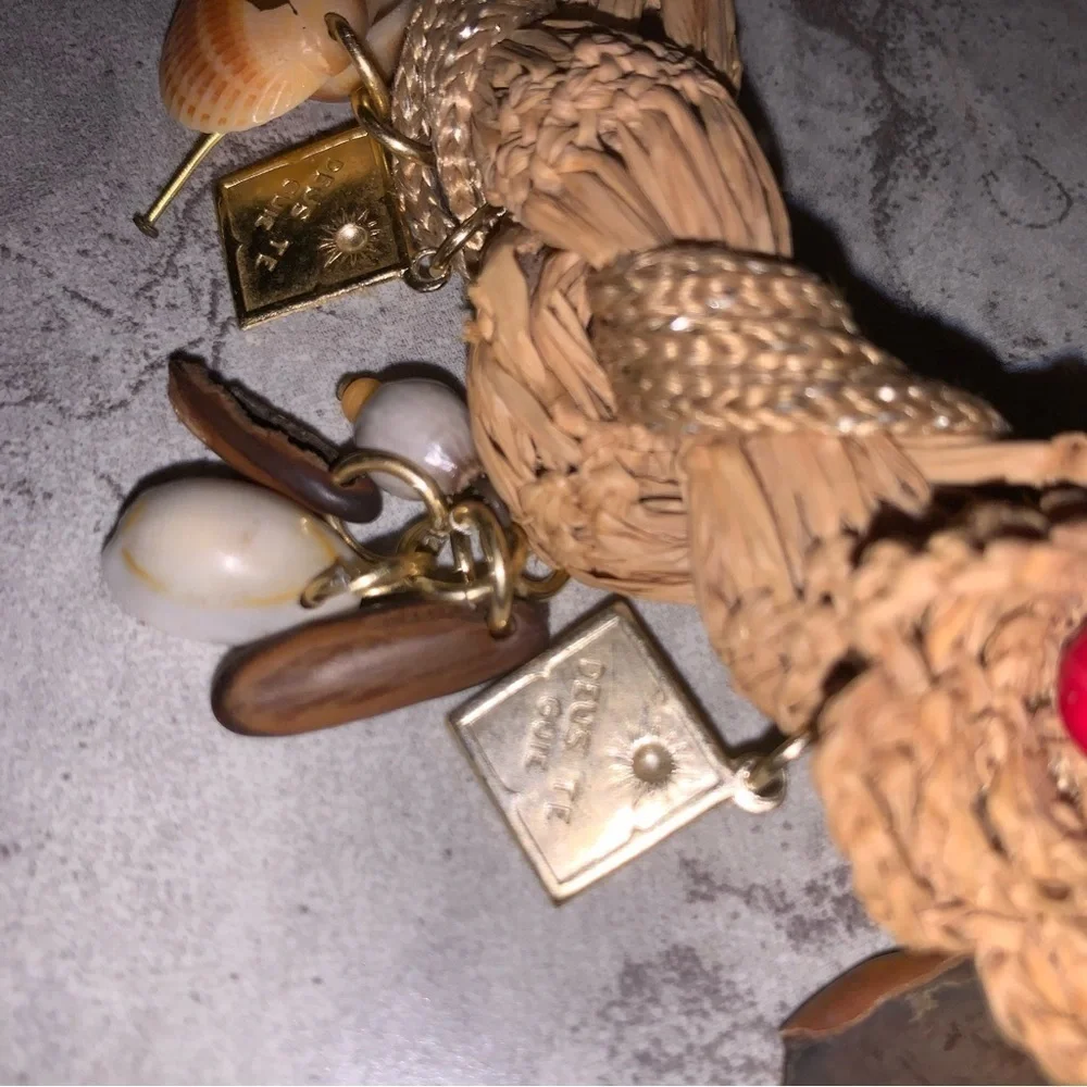Vintage Unique Woven Vintage Handmade Choker Charm Necklace Maximalism Art Rare