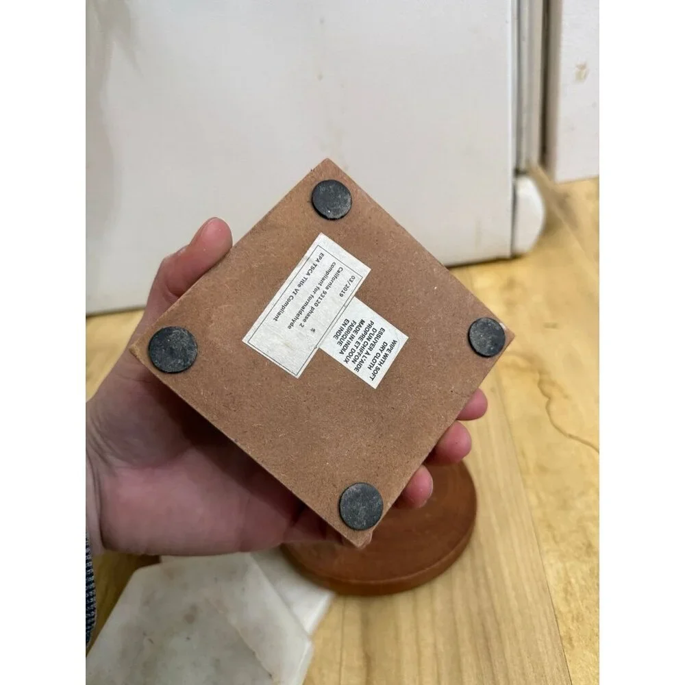 Mixed Material Coaster Set – Marble & Wood